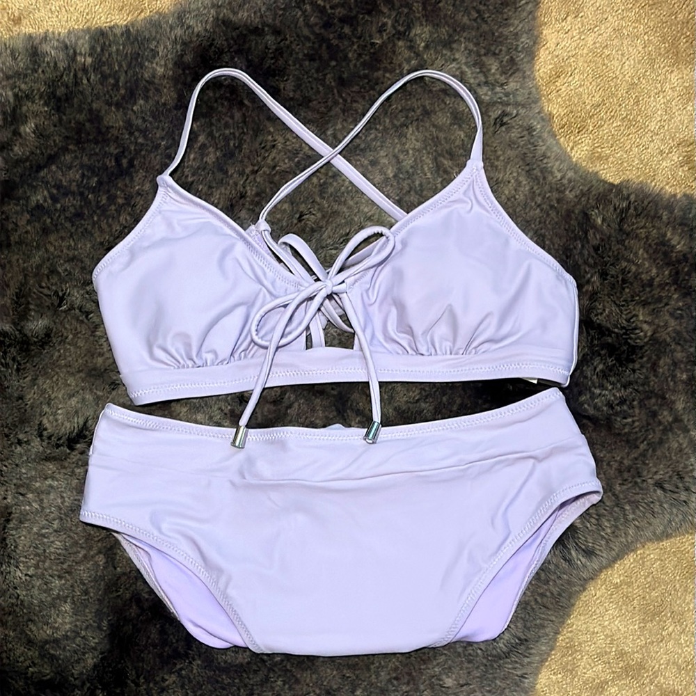 Cupshe Lavender High Waisted Bikini